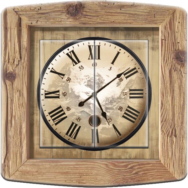 Interrupteur décorée Horloge double poussoir - Decorupteur