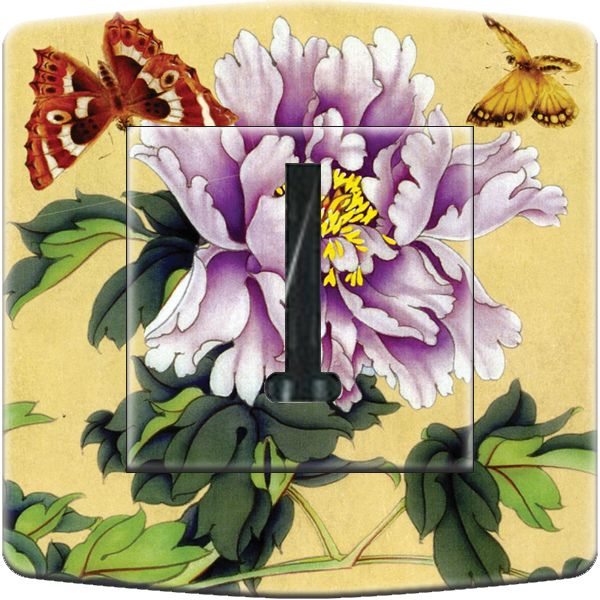 Prise décorée Campagne / Fleurs et papillons téléphone - Decorupteur
