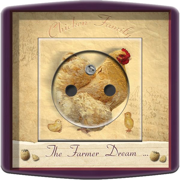 Prise décorée Campagne / The farmer dream 2 pôles + terre - Decorupteur