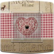 Prise décorée Coeur Mont blanc RJ45 - Decorupteur