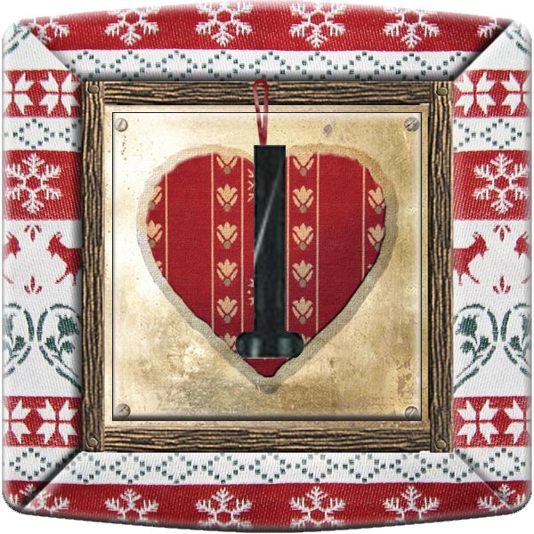 Prise décorée Coeur de montagne téléphone - Decorupteur