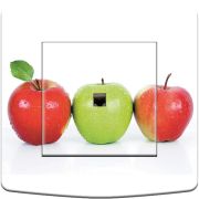 Prise décorée Cuisine / Les 3 pommes RJ45 - Decorupteur