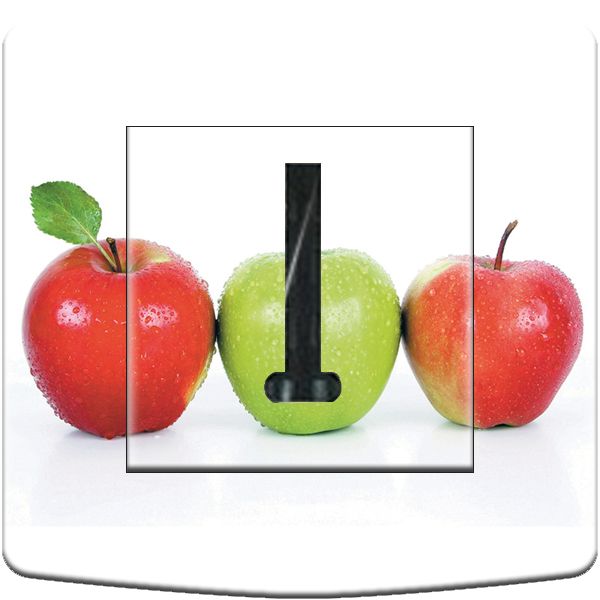 Prise décorée Cuisine / Les 3 pommes téléphone - Decorupteur