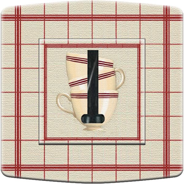 Prise décorée Cuisine / Les tasses à café téléphone - Decorupteur