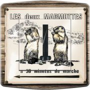 Prise décorée Marmottes téléphone - Decorupteur