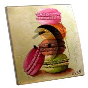 Prise décorée Martini Macarons multi 2 pôles + terre - Decorupteur