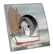 Prise décorée Mer / Bateau 3 2 pôles + terre - Decorupteur
