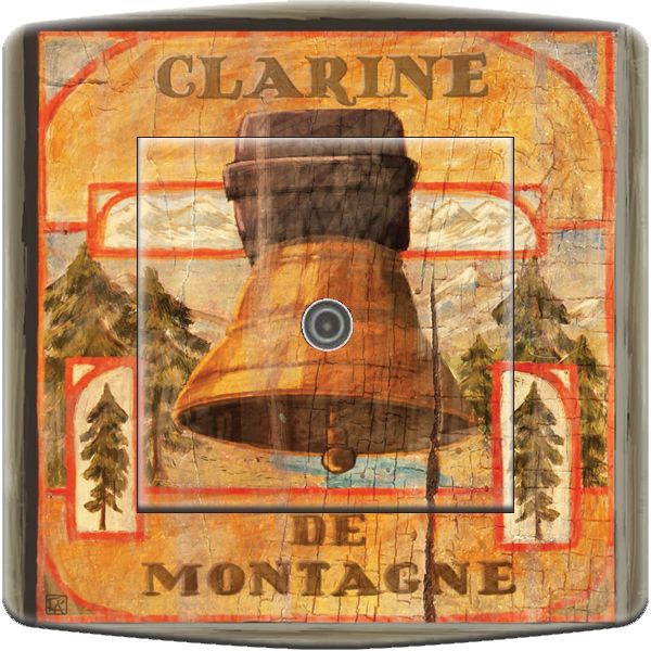 Prise décorée Montagne / Clarine de montagne TV - Decorupteur