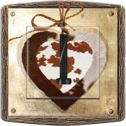 Prise décorée Montagne / Coeur métal bois vache téléphone - Decorupteur