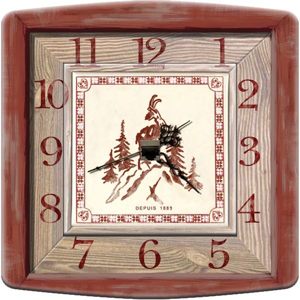 Prise décorée Montagne / Horloge bouquetin RJ45 - Decorupteur