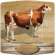 Prise décorée Montagne / Vache Montbeliarde RJ45 - Decorupteur