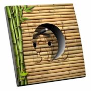 Prise décorée Tiges bambou 2 pôles + terre - Decorupteur