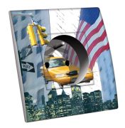 Prise décorée Villes - Voyages / New York 11 2 pôles + terre - Decorupteur