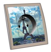Prise décorée Villes - Voyages / Tour Eiffel 2 2 pôles + terre - Decorupteur