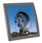 Prise décorée Villes - Voyages / Tour Eiffel 2 pôles + terre - Decorupteur