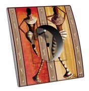 Prise décorée Évasion / Femmes africaines 2 pôles + terre - Decorupteur