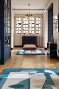 Tapis Aduma tufté main en laine nuit 170x240 - Toulemonde Bochart