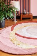 Tapis Alliances tufté main en laine et soie végétale poudré 170x240 - Toulemonde Bochart