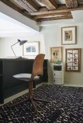 Tapis Aztèque tissé main en soie végétale noir 170x240 - Toulemonde Bochart