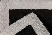 Tapis Bip tufté main en coton brun/blanc 60x90 - Toulemonde Bochart