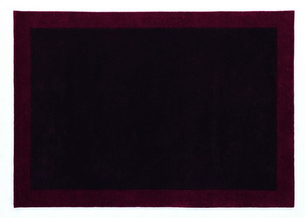 Tapis Border tufté main en laine rouge 140x200 - Toulemonde Bochart