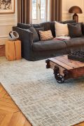 Tapis Croco tufté main en polyester/laine Platine 170x240 - Toulemonde Bochart