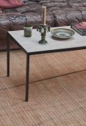 Tapis Dotty tissé main laine/bambou rouille 170x240 - Toulemonde Bochart