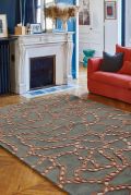 Tapis Fossiles tufté main en laine/viscose cuivre 170x240 - Toulemonde Bochart