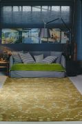 Tapis Fossiles tufté main en laine/viscose olive 170x240 - Toulemonde Bochart