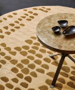 Tapis Galets tufté main en laine naturel rond Ø230 - Toulemonde Bochart