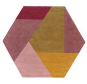 Tapis Hexa tufté main en laine poudre 104x120 - Toulemonde Bochart