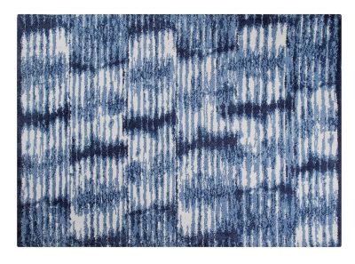 Tapis Kito tricoté en coton indigo 200x300 - Toulemonde Bochart