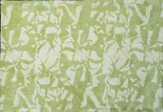 Tapis Kraft tricoté en coton anis 110x170 - Toulemonde Bochart