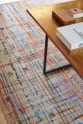 Tapis La Fabrica noué main en laine/fibre bambou multicolore 250x350 - Toulemonde Bochart