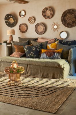 Tapis Malacca noué main en jute Naturel 170x240 - Toulemonde Bochart