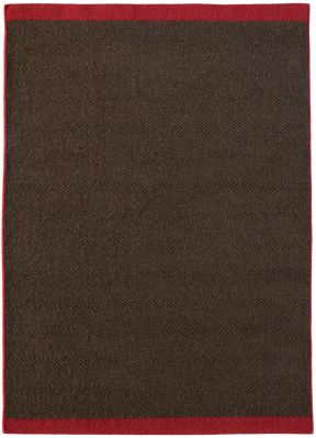 Tapis Mélèze tissé main en laine brun/rouge 170x240 - Toulemonde Bochart