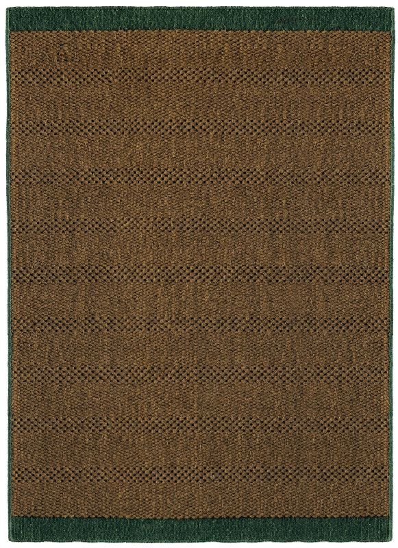 Tapis Mélèze tissé main en laine taupe/vert 140x200 - Toulemonde Bochart