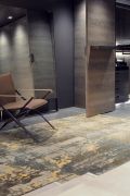 Tapis Mémoire noué main en laine/fibre bambou sable 180x270 - Toulemonde Bochart