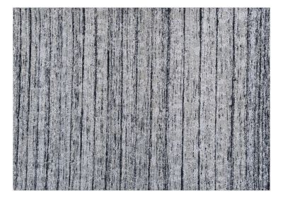 Tapis New Age tissé main en laine noir & blanc 80x240 - Toulemonde Bochart