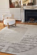 Tapis Omega tufté main en polyester Silver 170x240 - Toulemonde Bochart