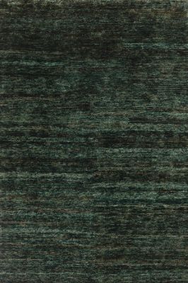 Tapis Origines noué main en chanvre vert 170x240 - Toulemonde Bochart