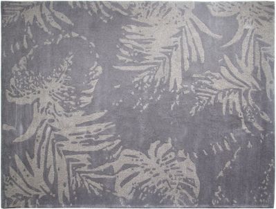Tapis Palm tufté main en laine anthracite 170x240 - Toulemonde Bochart