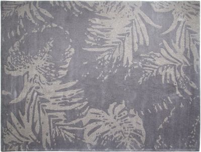 Tapis Palm tufté main en laine anthracite 200x300 - Toulemonde Bochart