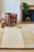 Tapis Piazza tufté main en laine beige 140x200 - Toulemonde Bochart