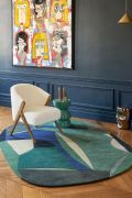 Tapis Polia Shape tufté main en laine hiver ovale 250x350 - Toulemonde Bochart