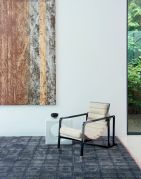 Tapis Precious tufté main en laine encre/argent 170x240 - Toulemonde Bochart