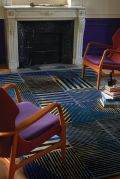Tapis Prisme tufté main en laine Bio nuit 170x240 - Toulemonde Bochart