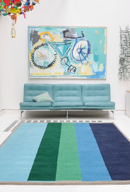 Tapis Rainbow tufté main en laine hiver 230x230 - Toulemonde Bochart