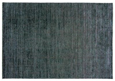 Tapis Stone tissé main en laine/fibre de bambou noir 200x300 - Toulemonde Bochart