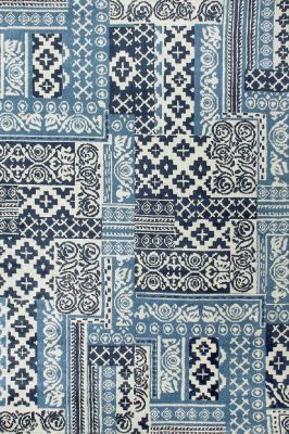 Tapis Tessel delft tricoté en coton 170x240 - Toulemonde Bochart